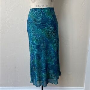 4/$20 Elegant Blue Patterned Women's Midi Skirt